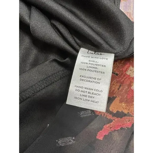 Romantic Floral Chiffon Tiered Lurex Mini Dress V Neck Balloon Sleeve - Picture 8 of 8